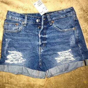 H&M Ripped Jean Shorts